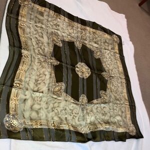 Balmain 36" silk scarf, vintage